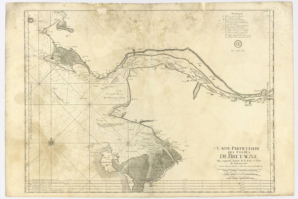 carte ancienne de bretagne embouchure loire